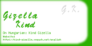gizella kind business card